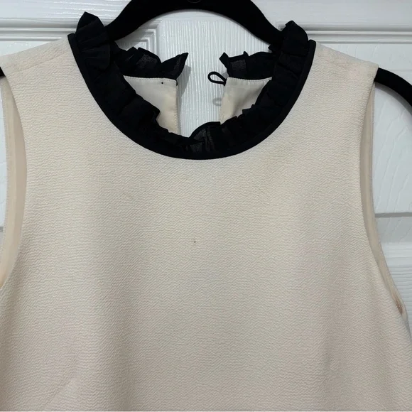 J. Crew Cream and Black Sleeveless Dress - Picture 7 of 8